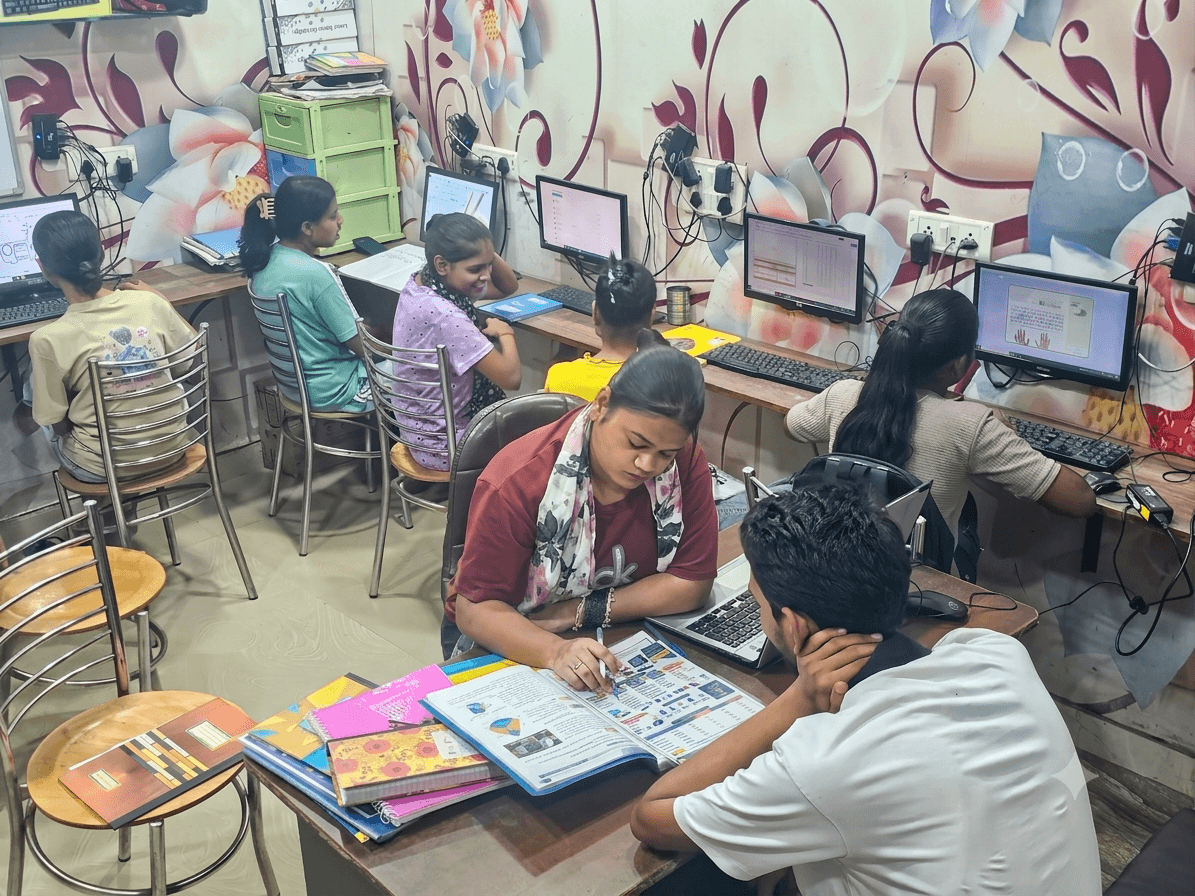 Students learning in the VTech classroom
